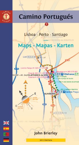 Camino Portugues Maps - Mapas - Karten: Lisboa - Porto - Santiago (Camino Guides) (Spanish Edition)