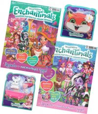 Enchantimals / комплект журналов с вложениями (подарки)(3/22+4/22) Школа монстров Энчантималс для детей