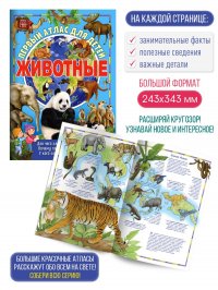 Первый атлас для детей с интересными фактами/детская энциклопедия (48 страниц). Животные мира,ND Play,307740