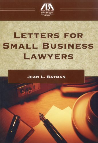 Jean L. Batman - «Letters for Small Business Lawyers»