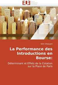 La Performance des Introductions en Bourse: (French and French Edition)