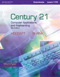 Century 21? Computer Applications and Keyboarding, Lessons 1-170