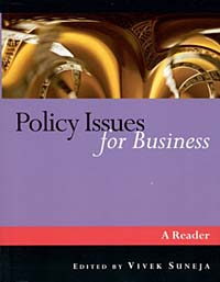 Vivek Suneja, Open University - «Policy Issues for Business: A Reader»