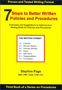 Stephen Page - «7 Steps to Better Written Policies and Procedures»