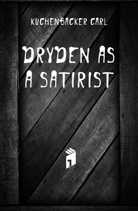 Dryden as a satirist
