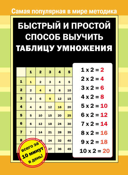 Книга Яна Н. Плигина Быстрый и простой способ выучить таблицу умножения