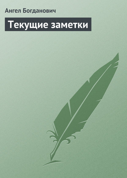 Книга Ангел Иванович Богданович, Ангел Богданович Текущие заметки