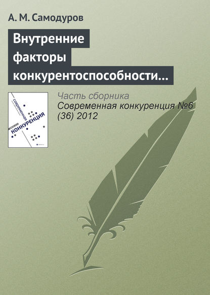 Книга А. М. Самодуров Внутренние факторы конкурентоспособности телекоммуникационной организации
