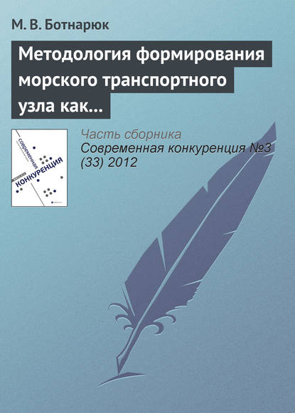 Книга М. В. Ботнарюк Методология формирования морского транспортного узла как института сетевых партнерских отношений