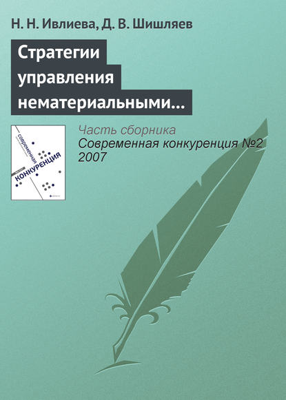 Книга Н. Н. Ивлиева, Д. В. Шишляев Стратегии управления нематериальными активами с целью повышения конкурентоспособности компании