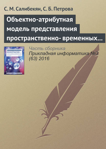 Книга С. М. Салибекян, С. Б. Петрова Объектно-атрибутная модель представления пространственно-временных отношений между объектами