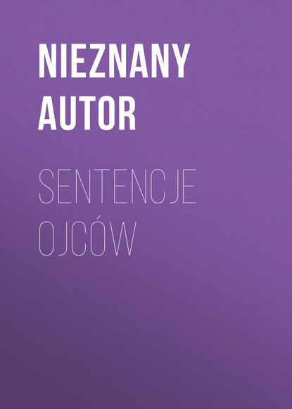 Книга nieznany Autor Sentencje ojców