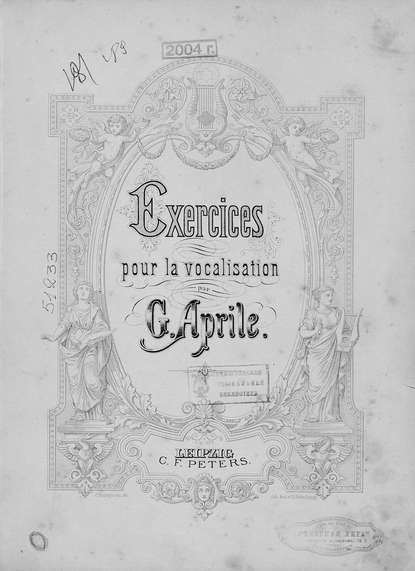 Книга Джузеппе Априле,  ЦГПБ Exercices pour la vocalisation par G. Aprile