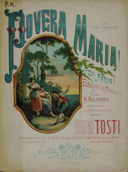 Книга  ЦГПБ, Франческо Паоло Тости Povera Maria!