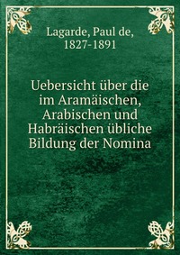 Uebersicht uber die im Aramaischen, Arabischen und Habraischen ubliche Bildung der Nomina