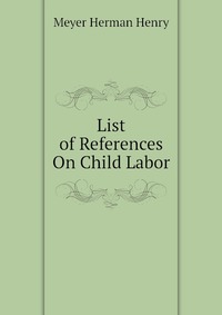 List of References On Child Labor