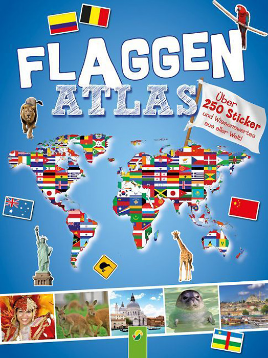 Flaggenatlas mit stickern