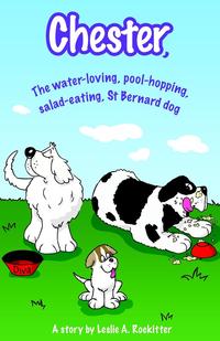 Chester, The water-loving, pool-hopping, salad-eating, St. Bernard dog