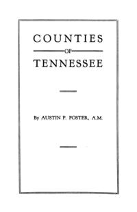 Counties of Tennessee