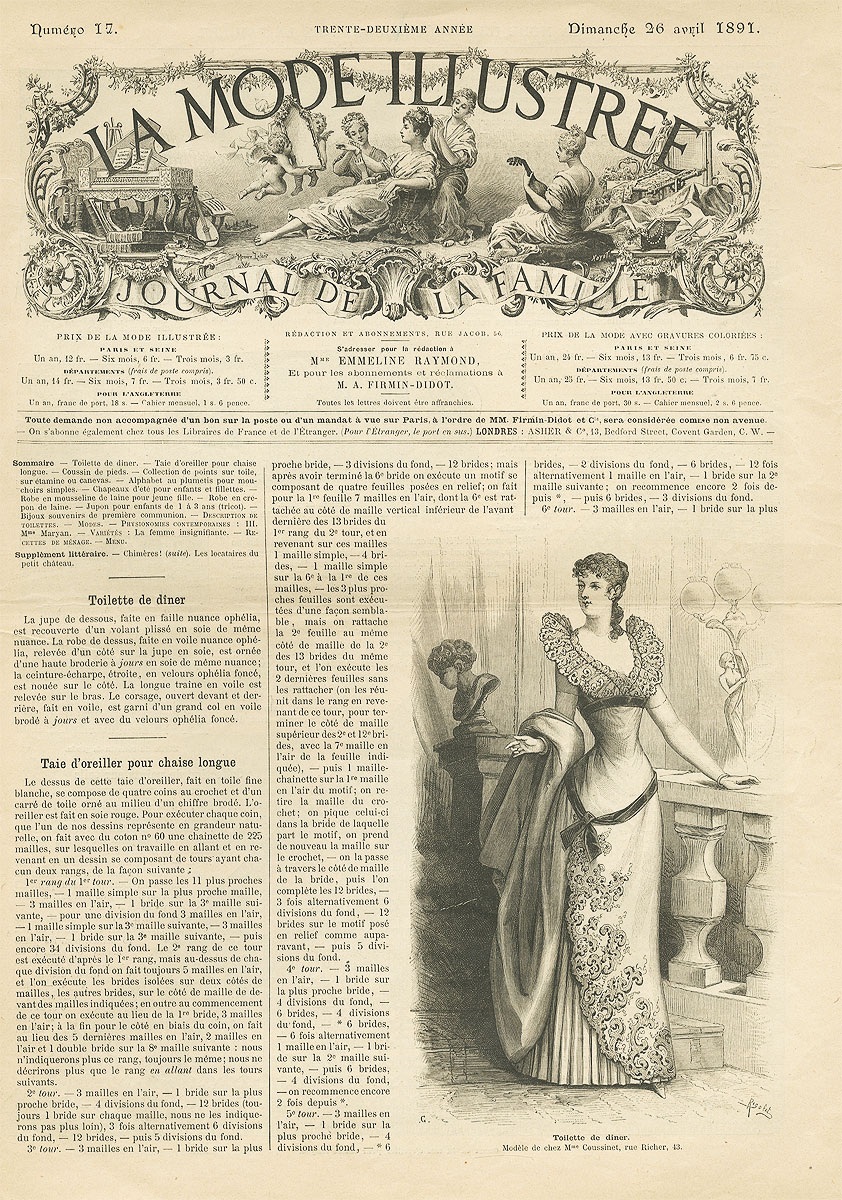 La Mode Illustree, №17, 26 avril 1891