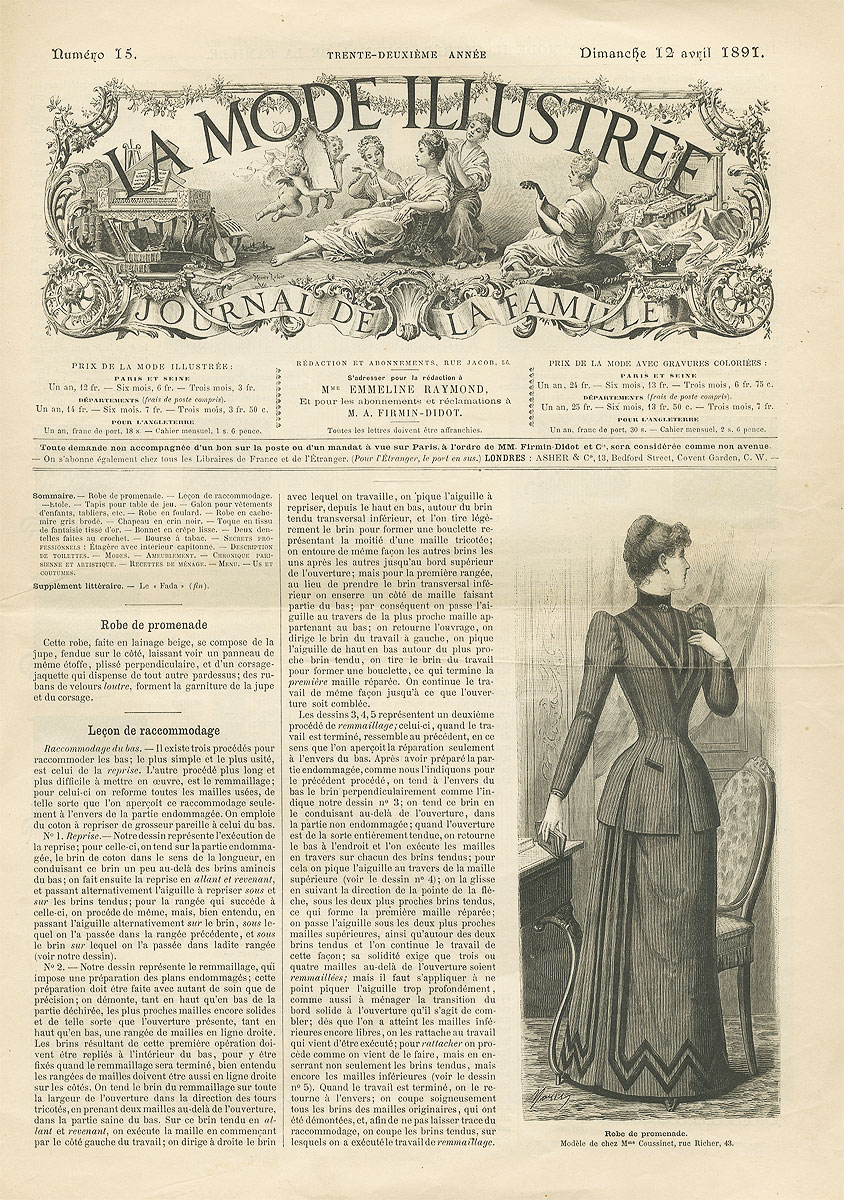 La Mode Illustree, №15, 12 avril 1891