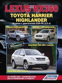 Lexus RX350 (2006-09), Toyota Highlander (с 2007/10), Toyota Harrier (2006-08). Модели c двигателем 2GRFE (3,5 л). Устройство, техническое обслуживание и ремонт