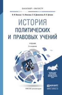 История политических и правовых учений. Учебник для бакалавров и магистратуры