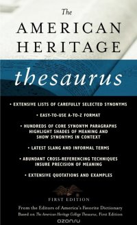 The American Heritage Thesaurus, First Edition