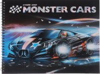 Create your Monster Cars / Создай свои крутые тачки. Книга-раскраска (+наклейки)