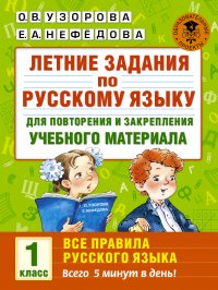 Летние задания по русскому языку для повторения и закрепления учебного материала. Все правила русского языка. 1 класс