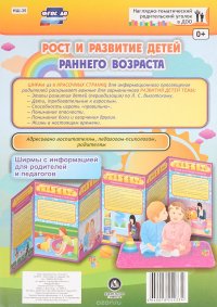 Рост и развитие детей раннего возраста. Ширмы с информацией для родителей и педагогов из 6 секций