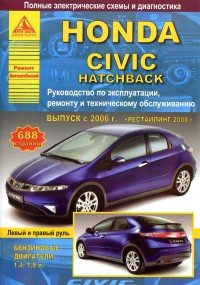 Honda Civic Hatchback выпуска с 2006 г. Руководство по эксплуатации, ремонту и техническому обслуживанию