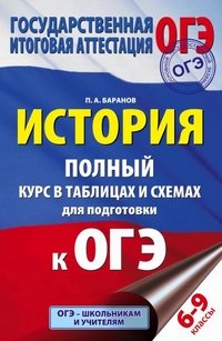 ОГЭ. История. 6-9 классы. Полный курс в таблицах и схемах для подготовки