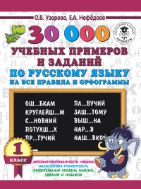 Русский язык. 1 класс. 30000 учебных примеров и заданий на все правила и орфограммы