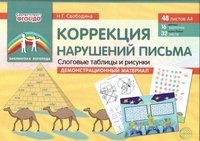 Коррекция нарушений письма. Слоговые таблицы и рисунки. Демонстрационный материал