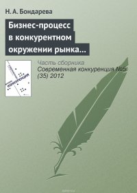 Бизнес-процесс в конкурентном окружении рынка образовательных услуг