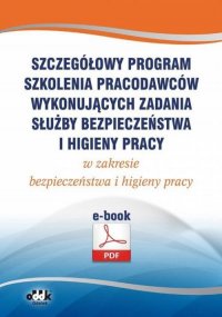 Szczegółowy program szkolenia pracodawców wykonujących zadania służby bezpieczeństwa i higieny pracy w zakresie bezpieczeństwa i higieny pracy (e-book)