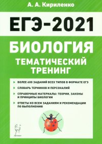 ЕГЭ-2021. Биология. Тематический тренинг. Все типы заданий