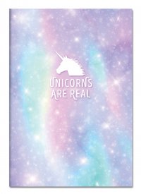 Тетрадь для записей. Unicorns are real, 150х210мм, мягкая обложка, 48 л., клетка-стандарт