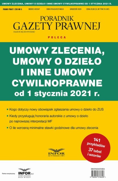 Umowy zlecenia, umowy o dzieło i inne umowy cywilnoprawne od 1 stycznia 2021 r