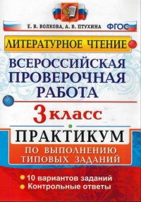 Литературное чтение. 3 класс. Всероссийская проверочная работа. Практикум по выполнению типовых заданий. ФГОС