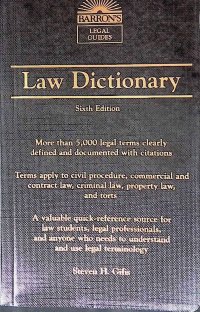 Barron's Law Dictionary