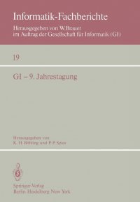 GI - 9. Jahrestagung. Bonn, 1.-5. Oktober 1979