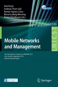 Mobile Networks and Management. 5th International Conference, MONAMI 2013, Cork, Ireland, September 23-25, 2013, Revised Selected Papers