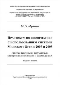 Практикум по информатике с использованием системы Microsoft Office 2007 и 2003