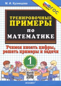 Математика. Тренировочные примеры. 1 класс. Учимся писать цифры, решать примеры и задачи. ФГОС