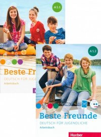 Beste Freunde A1. Paket Arbeitsbuch A1.1 und A1.2 mit 2 Audio-CDs. Deutsch fur Jugendliche (комплект из 2-х книг)