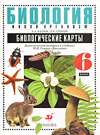 Биология. Живой организм. 6 класс. Биологические карты. Дидактический материал к учебнику Н. И. Сонина 