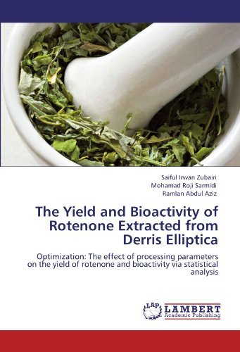 The Yield and Bioactivity of Rotenone Extracted from Derris Elliptica: Optimization: The effect of processing parameters on the yield of rotenone and bioactivity via statistical analysis