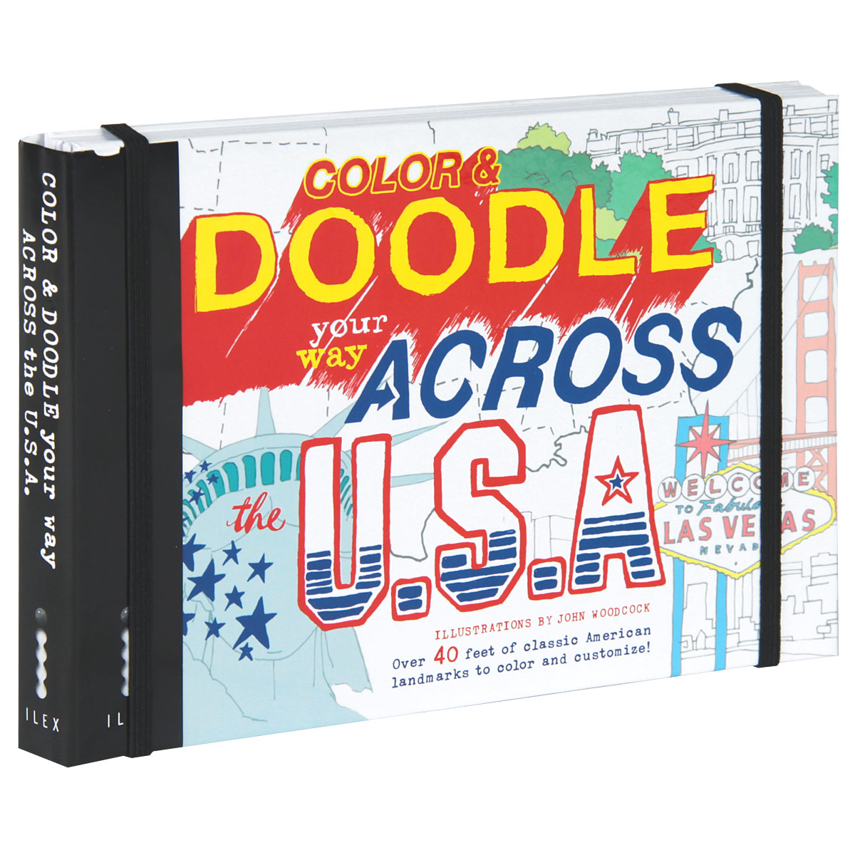 Color & Doodle Your Way Across the USA. Книжка-раскладушка